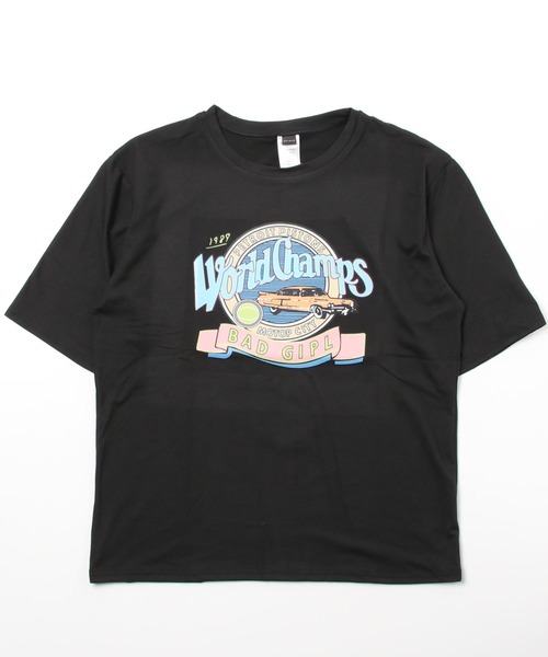 ARCADE(アーケード)の「カレッジロゴ Tシャツ 半袖 ビッグシルエット ヴィンテージスタイル テロンテロン生地(Tシャツ/カットソー・レディース・ホワイト/ブラック/ホワイト系2/ブラック系2・フリー)」の15枚目の写真