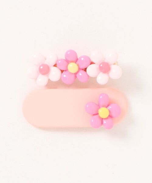 apres les cours（アプレレクール）の「お花ヘアクリップ　２個セット（バレッタ/ヘアクリップ・キッズ・ラベンダー/ピンク・FREE）」の2枚目の写真