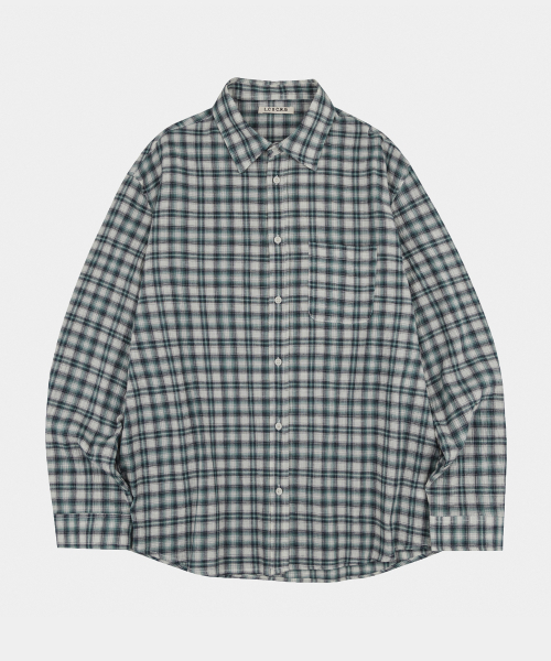 LETTERCOMO(レテルコモ)の「エイプレイ パステルチェックシャツ ピーチグリーン(シャツ/ブラウス・レディース・その他・MEDIUM/LARGE)」の2枚目の写真