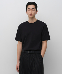 レギュラークルネックTシャツ[ブラック]