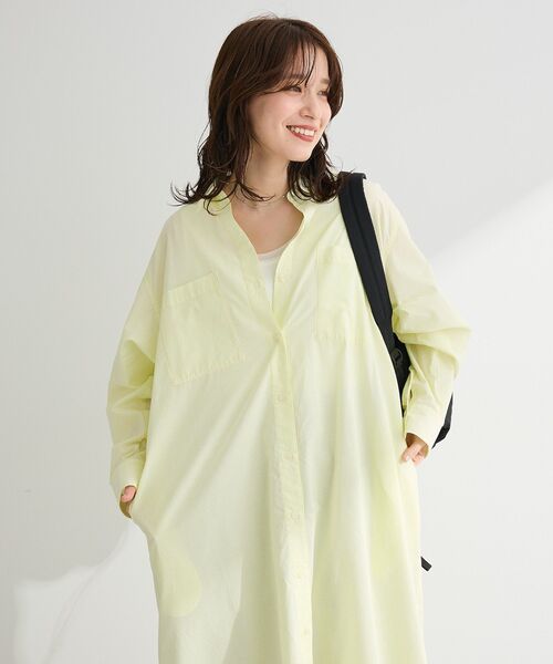 Green Parks(グリーンパークス)の「UVカットシャツワンピース(シャツワンピース・レディース・ピンク系その他/イエロー系その他2/オフホワイト/サックスブルー・FREE)」の11枚目の写真