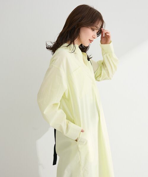 Green Parks(グリーンパークス)の「UVカットシャツワンピース(シャツワンピース・レディース・ピンク系その他/イエロー系その他2/オフホワイト/サックスブルー・FREE)」の13枚目の写真