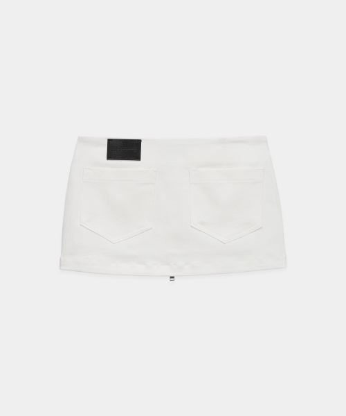 ETRE AU SOMMET(エトレオソメ)の「Front Zipper Belt Detail Mini Skirt (White)(スカート・レディース・ホワイト・FREE)」の8枚目の写真