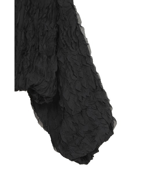 CLANE(クラネ)の「TOPSTITCHED FRILL BOLERO(カーディガン/ボレロ・レディース・ブラック/アイボリー・F)」の3枚目の写真