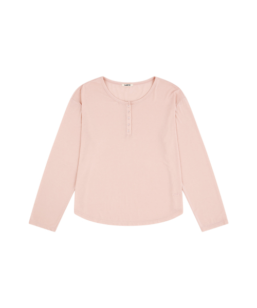 LAZYZ(レイジジ)の「クールライトヘンリーネックロングスリーブTシャツ(4色展開)(Tシャツ/カットソー・メンズ・ブラック/ホワイト/PINK/ライトグレー・FREE)」の9枚目の写真