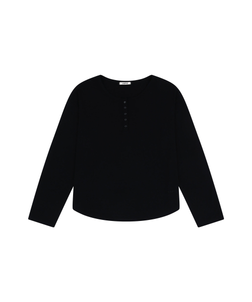 LAZYZ(レイジジ)の「クールライトヘンリーネックロングスリーブTシャツ(4色展開)(Tシャツ/カットソー・メンズ・ブラック/ホワイト/PINK/ライトグレー・FREE)」の11枚目の写真