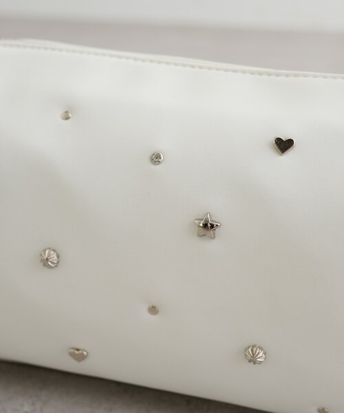 mystic(ミスティック)の「スタッズビジューBAG(ショルダーバッグ・レディース・オフホワイト/ブラック・ONE SIZE)」の8枚目の写真