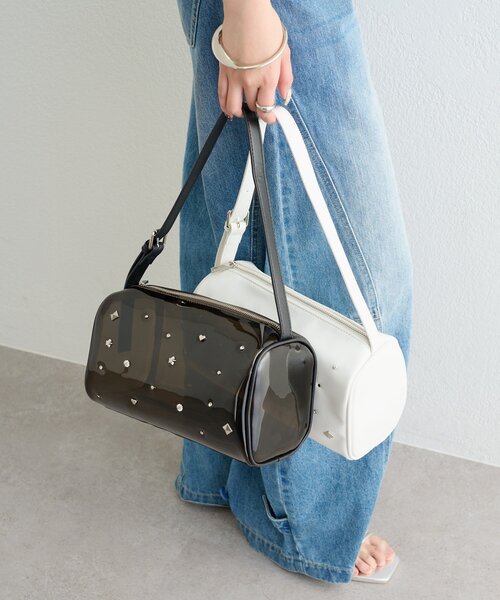 mystic(ミスティック)の「スタッズビジューBAG(ショルダーバッグ・レディース・オフホワイト/ブラック・ONE SIZE)」の4枚目の写真