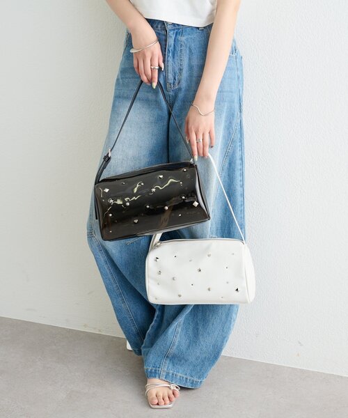 mystic(ミスティック)の「スタッズビジューBAG(ショルダーバッグ・レディース・オフホワイト/ブラック・ONE SIZE)」の3枚目の写真