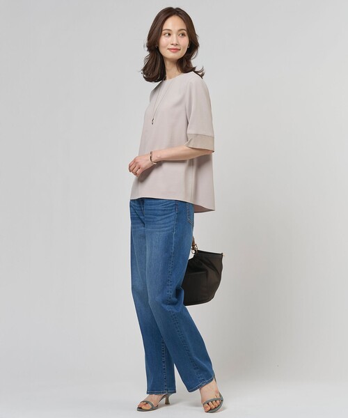 J.PRESS（ジェイプレス）の「【セットアップ対応】Light ジョーゼット プルオーバー ブラウス（シャツ/ブラウス・レディース・ネイビー系/ブラック系/ベージュ系・T15/T13）」の9枚目の写真