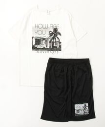 ARCADE（アーケード）の「上下セット ダブルフェイスメッシュ 速乾 Tシャツ& ハーフパンツ PRIMAL POINT（ルームウェア/パジャマ）」