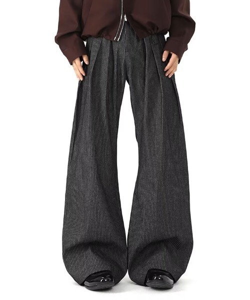 link lot(リンクロット)の「フロントタックピンストライプデニムパンツ(デニムパンツ・メンズ・ブラック・M/L)」の10枚目の写真