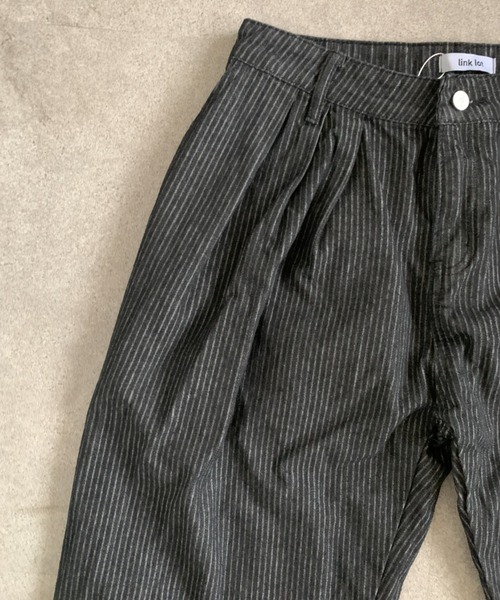 link lot(リンクロット)の「フロントタックピンストライプデニムパンツ(デニムパンツ・メンズ・ブラック・M/L)」の12枚目の写真