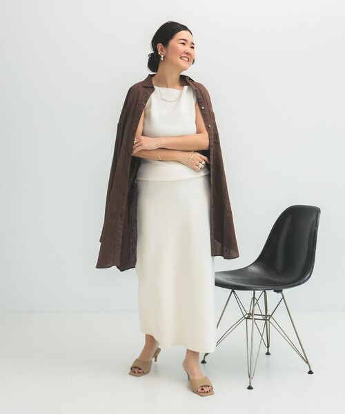 Demi-Luxe BEAMS（デミルクス ビームス）の「ビーチサイド シャツ .M（シャツ/ブラウス・レディース・ホワイト/ブラック/ブラウン・ONE SIZE）」の7枚目の写真