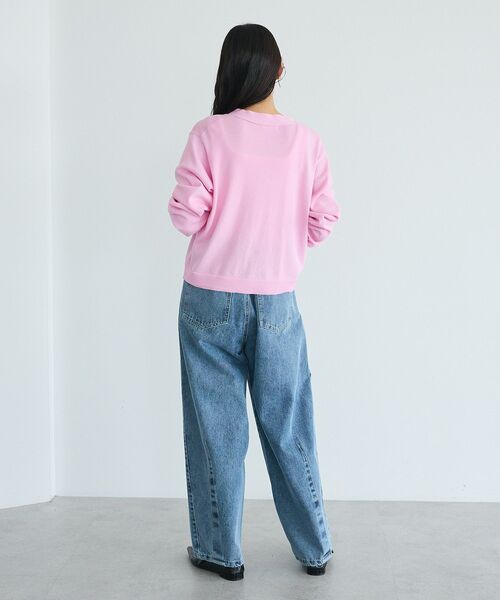 CRAFT STANDARD BOUTIQUE(クラフトスタンダードブティック)の「Vネックニットカーディガン(カーディガン/ボレロ・レディース・ブルー/ダークグレー/ピンク/ライトグレー・FREE)」の21枚目の写真