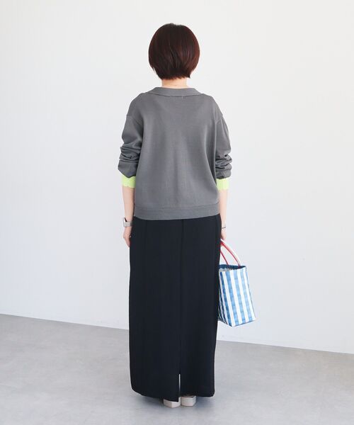 CRAFT STANDARD BOUTIQUE(クラフトスタンダードブティック)の「Vネックニットカーディガン(カーディガン/ボレロ・レディース・ブルー/ダークグレー/ピンク/ライトグレー・FREE)」の8枚目の写真