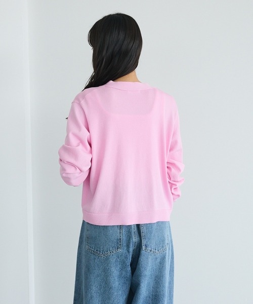 CRAFT STANDARD BOUTIQUE（クラフトスタンダードブティック）の「Ｖネックニットカーディガン（カーディガン/ボレロ・レディース・ブルー/ダークグレー/ピンク/ライトグレー・FREE）」の9枚目の写真