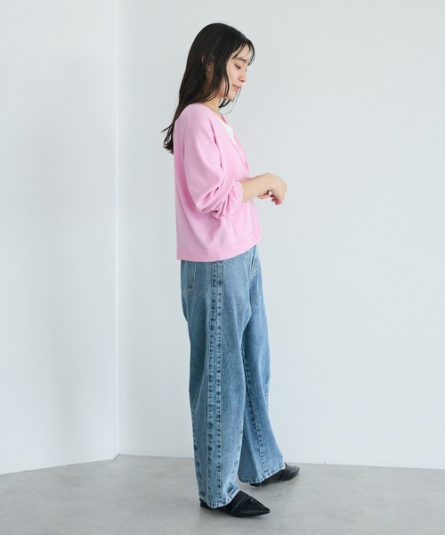 CRAFT STANDARD BOUTIQUE（クラフトスタンダードブティック）の「Ｖネックニットカーディガン（カーディガン/ボレロ・レディース・ブルー/ダークグレー/ピンク/ライトグレー・FREE）」の14枚目の写真