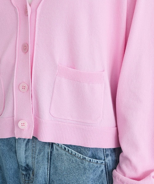 CRAFT STANDARD BOUTIQUE（クラフトスタンダードブティック）の「Ｖネックニットカーディガン（カーディガン/ボレロ・レディース・ブルー/ダークグレー/ピンク/ライトグレー・FREE）」の16枚目の写真