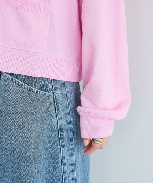 CRAFT STANDARD BOUTIQUE（クラフトスタンダードブティック）の「Ｖネックニットカーディガン（カーディガン/ボレロ・レディース・ブルー/ダークグレー/ピンク/ライトグレー・FREE）」の17枚目の写真