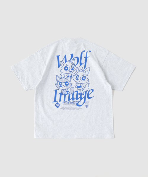 WISM（ウィズム）の「Woofietokyo / ウーフィトウキョウ Power Wolf Tee（Tシャツ/カットソー・メンズ・ライトグレー/ホワイト・MEDIUM/LARGE）」の3枚目の写真