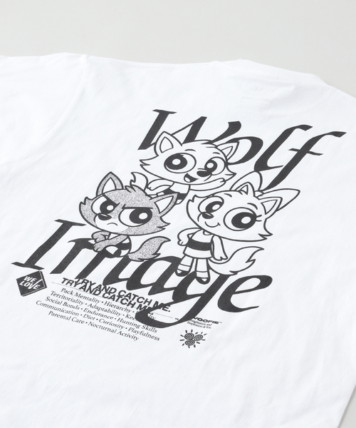 WISM（ウィズム）の「Woofietokyo / ウーフィトウキョウ Power Wolf Tee（Tシャツ/カットソー・メンズ・ライトグレー/ホワイト・MEDIUM/LARGE）」の4枚目の写真