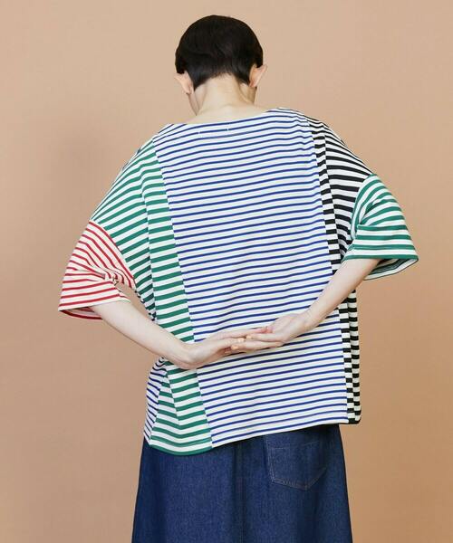 FRAPBOIS（フラボア）の「クワトロボーダー カットソー（Tシャツ/カットソー・レディース・ブラック/マルチ・2/1）」の4枚目の写真
