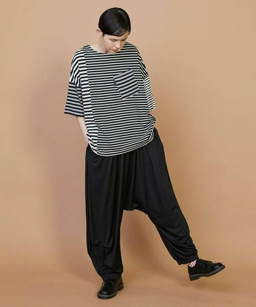 FRAPBOIS（フラボア）の「クワトロボーダー カットソー（Tシャツ/カットソー・レディース・ブラック/マルチ・2/1）」の21枚目の写真