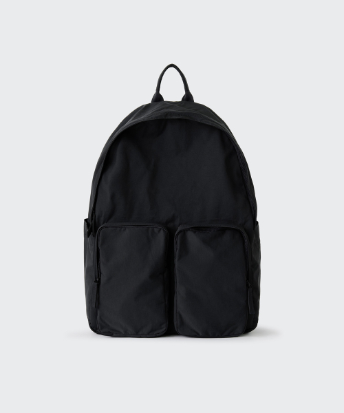 MUSINSA STANDARD（ムシンサスタンダード）の「クリンクルツーポケットバックパック[ブラック]（バックパック/リュック・メンズ・その他・FREE）」の2枚目の写真