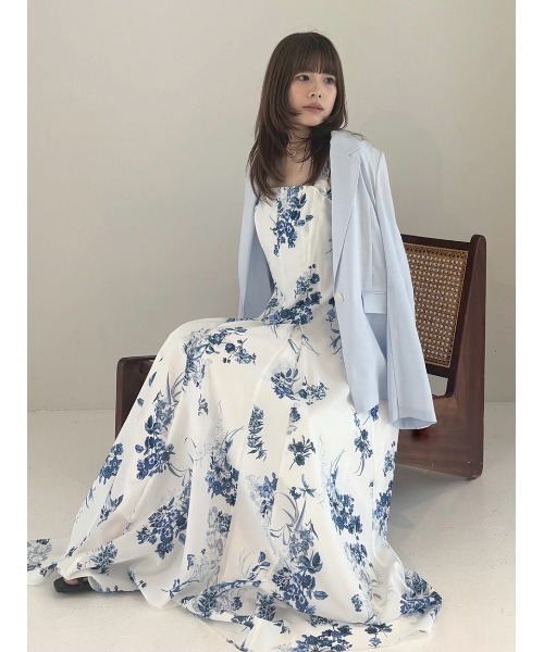 FRAY I.D(フレイアイディー)の「【00サイズあり】レイヤードライクフラワーワンピース/ウォッシャブル(ワンピース・レディース・ブラック/ブルー/イエロー・0/1/00)」の9枚目の写真