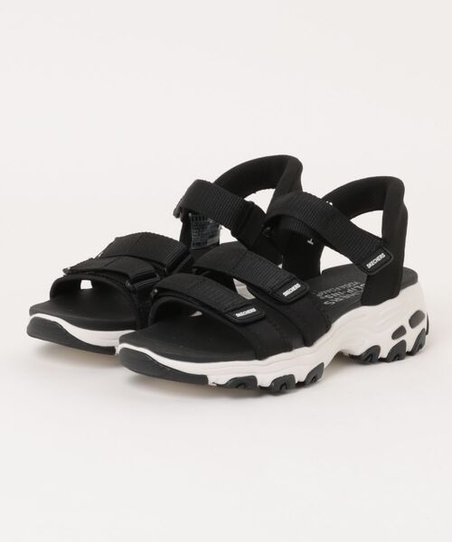 SKECHERS（スケッチャーズ）の「【SKECHERS】ハンズフリー スリップインズ　D’LITES SANDAL（サンダル・レディース・ブラック/ホワイト・25.0cm/24.0cm/23.0cm）」の2枚目の写真