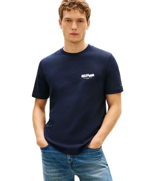 TOMMY HILFIGER(トミーヒルフィガー)の「フォトプリントヒルフィガーTシャツ(Tシャツ/カットソー・メンズ・ホワイト/マルチ・X-LARGE/MEDIUM/LARGE/SMALL)」の1枚目の写真