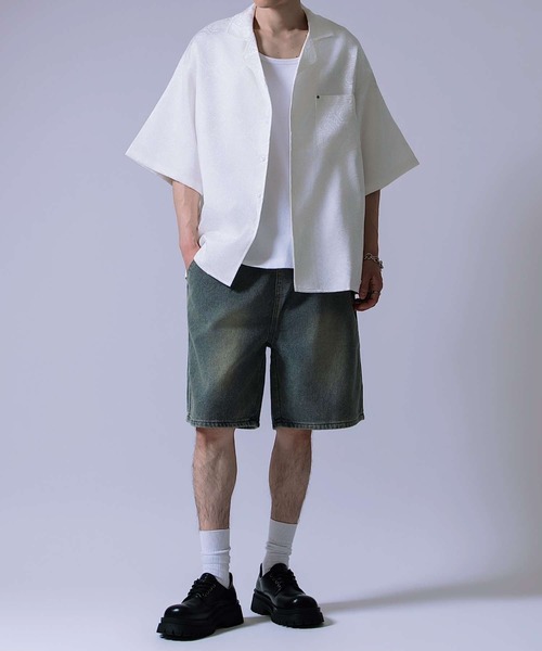 Crownor（クラウノアー）の「ペイズリージャガード レギュラーカラーシャツ（シャツ/ブラウス・メンズ・ブラック/ホワイト・LARGE/MEDIUM）」の6枚目の写真
