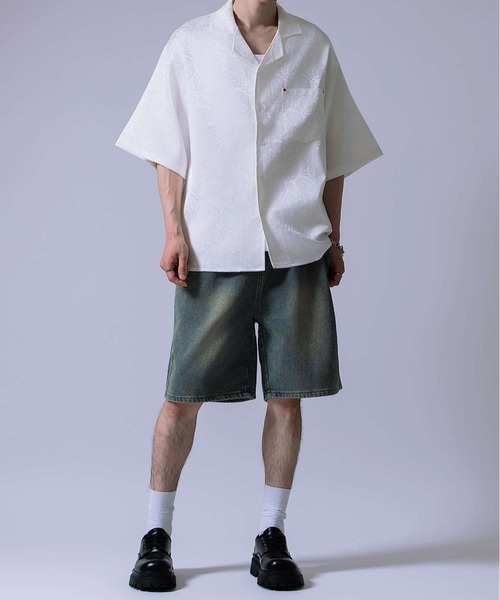 Crownor（クラウノアー）の「ペイズリージャガード レギュラーカラーシャツ（シャツ/ブラウス・メンズ・ブラック/ホワイト・LARGE/MEDIUM）」の7枚目の写真