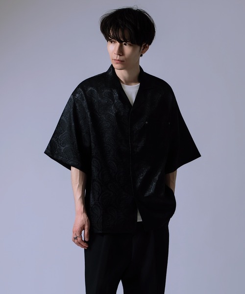 Crownor（クラウノアー）の「ペイズリージャガード レギュラーカラーシャツ（シャツ/ブラウス・メンズ・ブラック/ホワイト・LARGE/MEDIUM）」の9枚目の写真