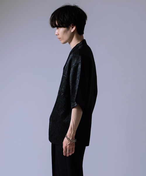 Crownor（クラウノアー）の「ペイズリージャガード レギュラーカラーシャツ（シャツ/ブラウス・メンズ・ブラック/ホワイト・LARGE/MEDIUM）」の10枚目の写真