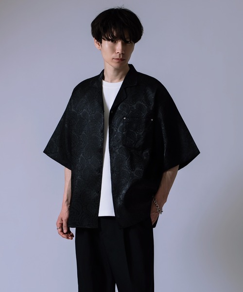 Crownor（クラウノアー）の「ペイズリージャガード レギュラーカラーシャツ（シャツ/ブラウス・メンズ・ブラック/ホワイト・LARGE/MEDIUM）」の13枚目の写真