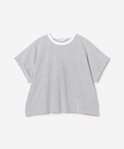handvaerk(ハンドバーク)の「handvaerk | 60/2 クルーネック ワイドTシャツ STRIPE WOMEN(Tシャツ/カットソー・レディース・ホワイト系その他・S)」の2枚目の写真