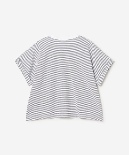 handvaerk(ハンドバーク)の「handvaerk | 60/2 クルーネック ワイドTシャツ STRIPE WOMEN(Tシャツ/カットソー・レディース・ホワイト系その他・S)」の3枚目の写真