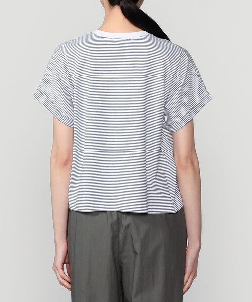 handvaerk(ハンドバーク)の「handvaerk | 60/2 クルーネック ワイドTシャツ STRIPE WOMEN(Tシャツ/カットソー・レディース・ホワイト系その他・S)」の9枚目の写真