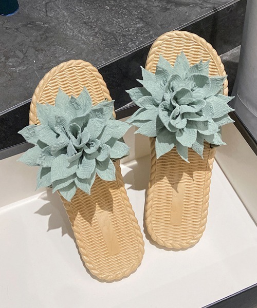 Miniministore（ミニミニストア）の「ビーチサンダル レディース スリッパ 夏（サンダル・レディース・ブラック/ミント/アイボリー・S/M/L）」の2枚目の写真