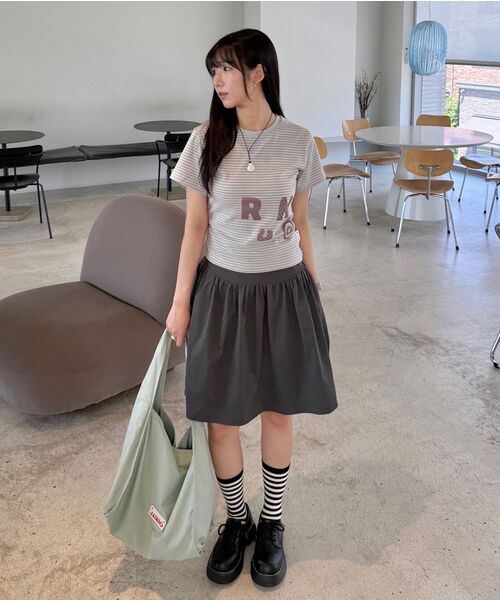 RuNaKi'Hu'(ルナキフ)の「WXT080 ナラビストライプシャーリングTシャツ (ライトパープル)(Tシャツ/カットソー・レディース・その他・1/2)」の8枚目の写真