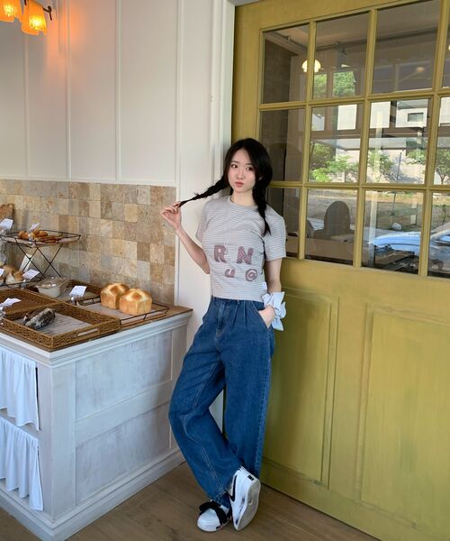 RuNaKi'Hu'(ルナキフ)の「WXT080 ナラビストライプシャーリングTシャツ (ライトパープル)(Tシャツ/カットソー・レディース・その他・1/2)」の9枚目の写真