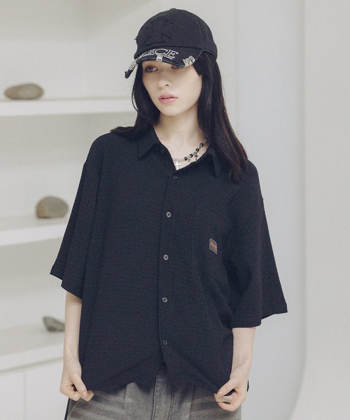 THRASHER(スラッシャー)の「THRASHER×MSG 別注 サッカーミニチェックシャツ(シャツ/ブラウス・メンズ・ベージュ/ホワイト/グリーン/ブラック・S/M/L/XL)」の13枚目の写真