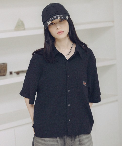 THRASHER(スラッシャー)の「THRASHER×MSG 別注 サッカーミニチェックシャツ(シャツ/ブラウス・メンズ・ベージュ/ホワイト/グリーン/ブラック・S/M/L/XL)」の14枚目の写真