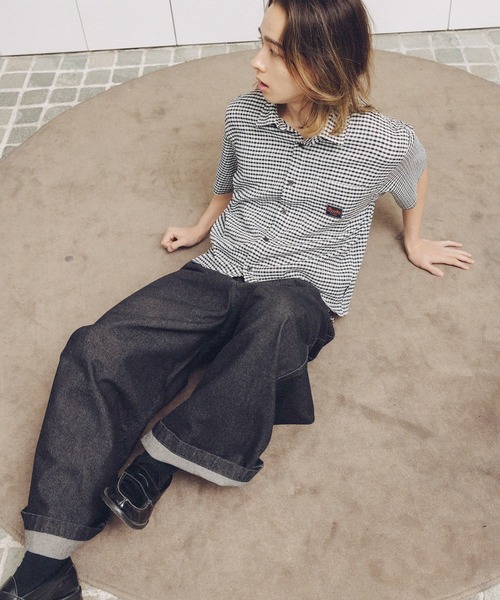 THRASHER(スラッシャー)の「THRASHER×MSG 別注 サッカーミニチェックシャツ(シャツ/ブラウス・メンズ・ベージュ/ホワイト/グリーン/ブラック・S/M/L/XL)」の12枚目の写真