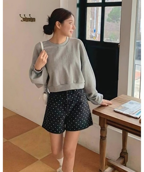 inst.ALL(インストール)の「ハートドット柄デニムショートパンツ(デニムパンツ・レディース・ブルー/ブラック・L/M/S)」の14枚目の写真
