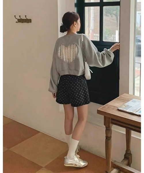 inst.ALL(インストール)の「ハートドット柄デニムショートパンツ(デニムパンツ・レディース・ブルー/ブラック・L/M/S)」の13枚目の写真