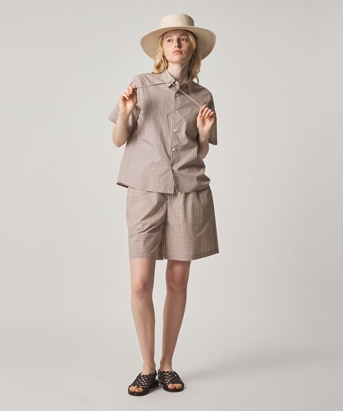 Steven Alan(スティーブンアラン)の「<Steven Alan>チェック ショートスリーブ シャツ(シャツ/ブラウス・レディース・ブラック/ベージュ・S/M)」の3枚目の写真