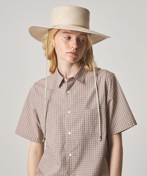 Steven Alan(スティーブンアラン)の「<Steven Alan>チェック ショートスリーブ シャツ(シャツ/ブラウス・レディース・ブラック/ベージュ・S/M)」の4枚目の写真